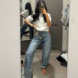 Levi's® Women's Cinch Barrel Jeans - Let Love In size 24 x 31 NWT